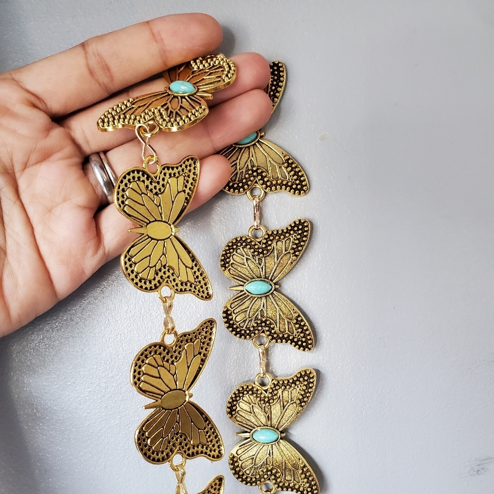 Vintage Butterfly Waist Chain Belt - Picture 8 of 8